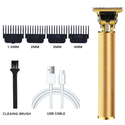 Vintage T9 Professional Electric Hair Clipper & Beard Trimmer – USB Rechargeable Portable Grooming Shaver for Men’s Hair Care & Styling Tool