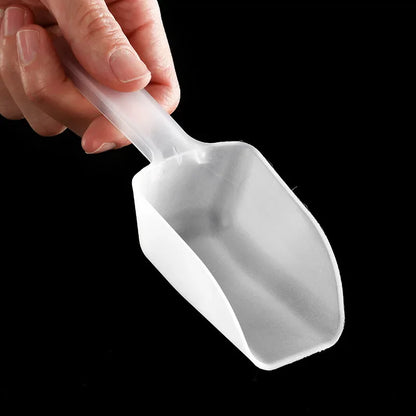Mini Transparent Plastic Ice Scoops — Party, Bar & Kitchen Gadget for Ice, Candy, Dessert, and Dry Goods