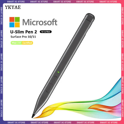 Slim Pen 2 Stylus for Microsoft Surface Pro 10/9/8 – 4096 Pressure Ink Pencil with Palm Rejection for Surface, HP, Dell, ASUS