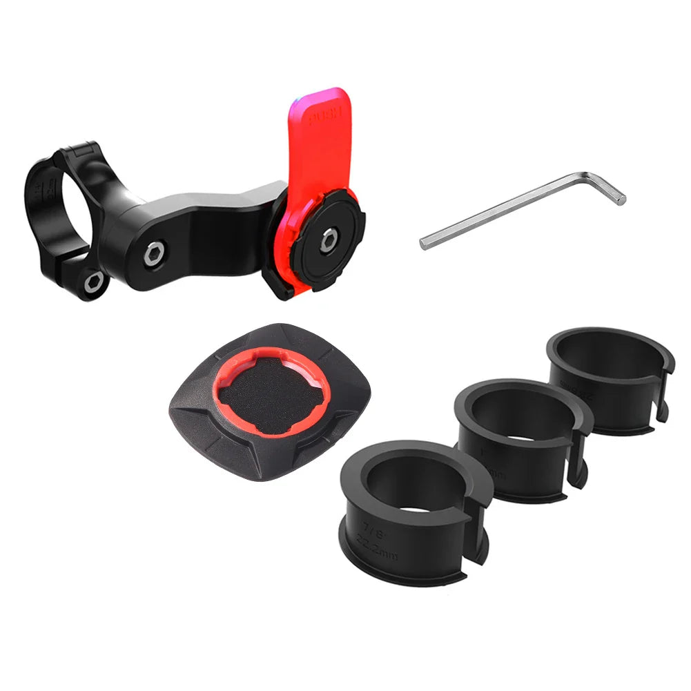 Quad Lock Motorcycle & Bike Phone Holder – 360° Rotatable Stand, Navigation Support, Secure Bracket for Bicycle