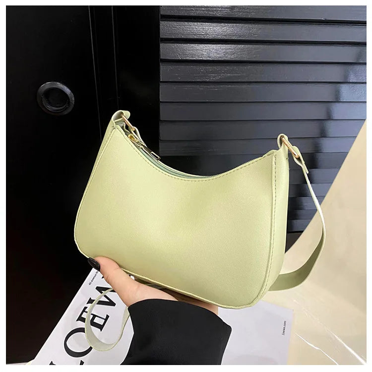 Fashion Solid-Color Handbag – Small Square Stylish Single-Shoulder Bag