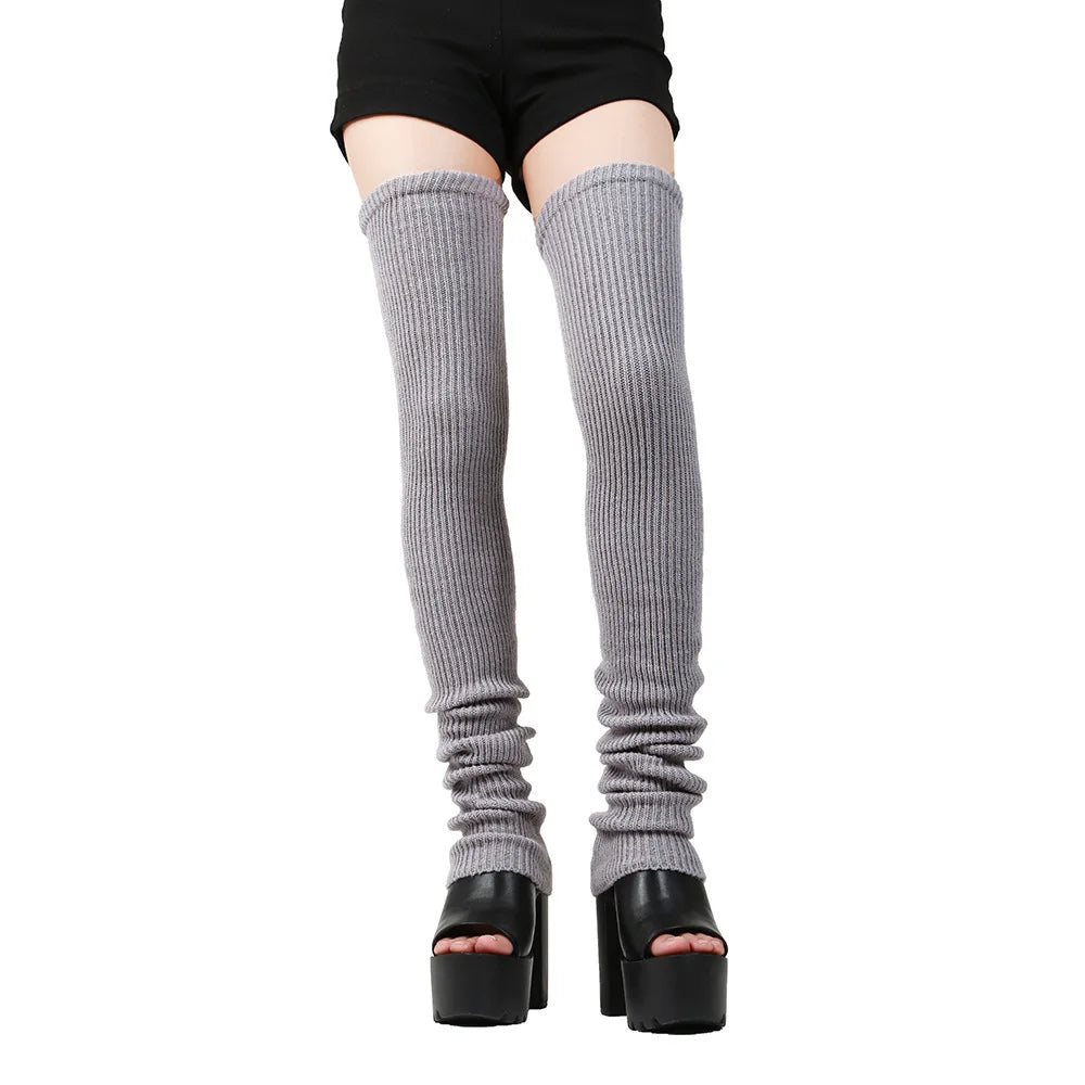 Anime Gothic Lolita Knee Socks – 90CM Cosplay Leg Warmers & Loose Knitted Socks for Women Maid Costume