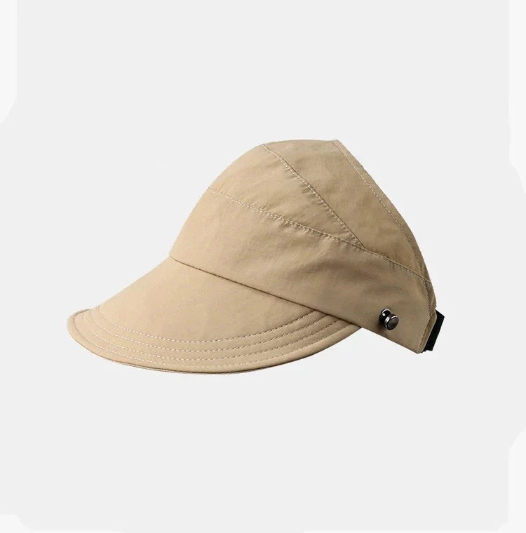 Women’s Quick-Dry Summer Cap – Lightweight Outdoor Visor with Mask Hanger and Sunscreen Protection