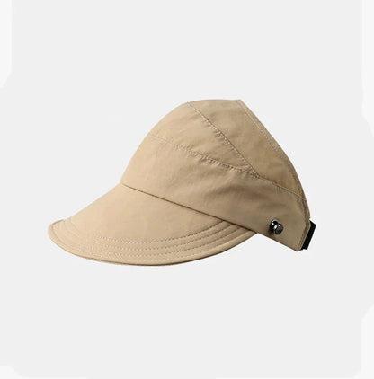Women’s Quick-Dry Summer Cap – Lightweight Outdoor Visor with Mask Hanger and Sunscreen Protection