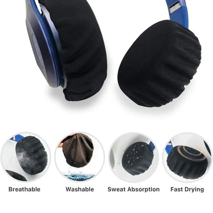 Reusable Soft Headphones Earpad Covers: Hygienic Elastic Dust-Proof Protectors - Durable, Breathable, and Washable, 2 Pairs