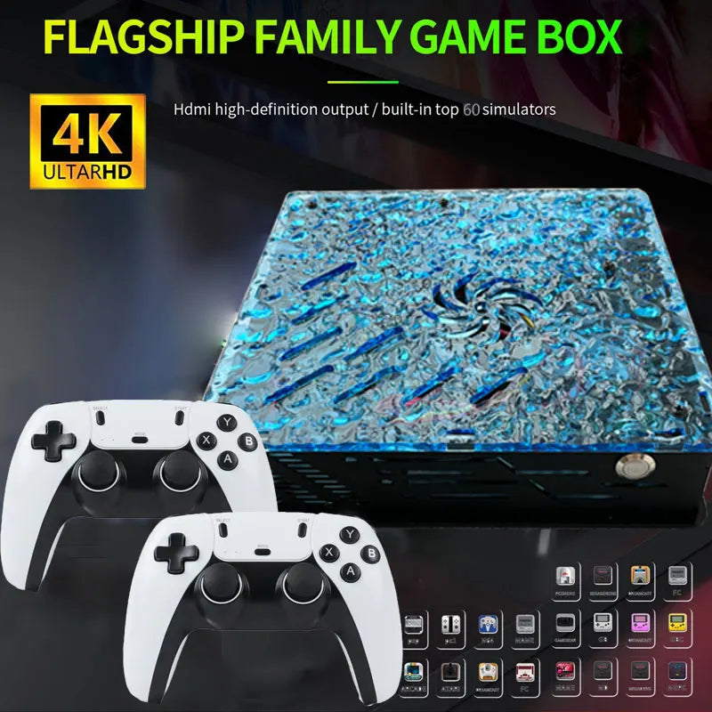 2026 Retro X10 Video Game Console – 70,000 Built-in Games, 60 Emulators (PS2/N64/GameCube/Xbox) with Gamepad, Kid & Family Game Box Console