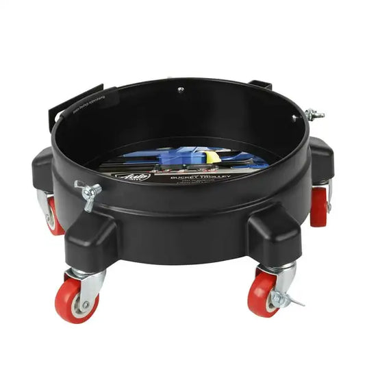 Auto Drive 12" Heavy Duty Garage Bucket Dolly with 5 Lockable Wheels