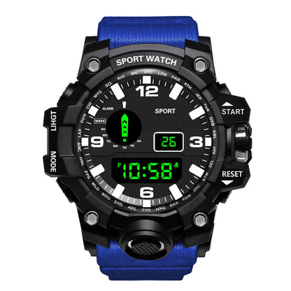 Men’s Sports Digital Watch – Large Dial Military Style Wristwatch, Waterproof Multifunctional Electronic Watch with Luminous Display & Alarm for Active Wear & Outdoor Use