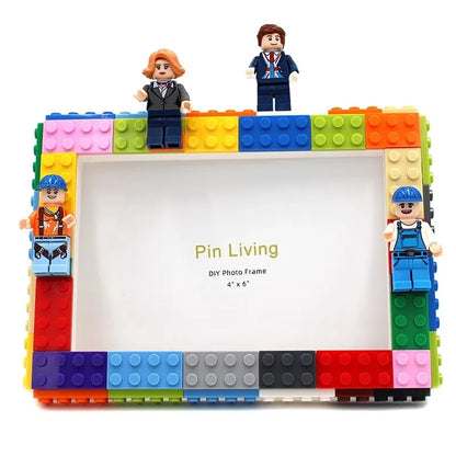 DIY Colorful Building Block Photo Frame - Creative Home Decor & Educational Family Activity Gift