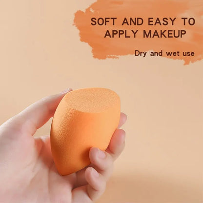 7-Piece Cosmetic Egg Makeup Puff Set - Smear-Proof, Super Soft Pear-Shaped Sponges for Wet and Dry Application