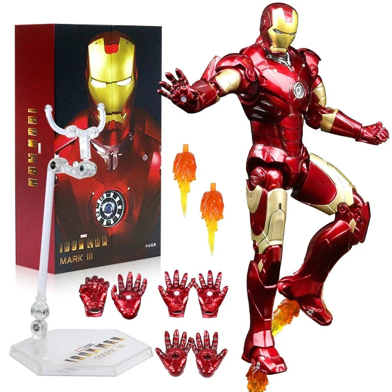ZD Toys 7" Iron Man Action Figures – Joint Movable MK1 to MK50 Movie Collectible Dolls