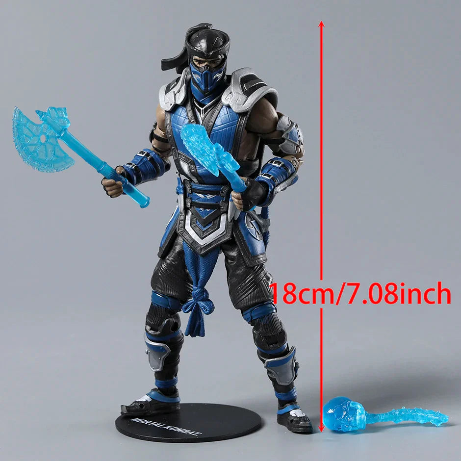 Scorpion & Sub-Zero Mortal Kombat 7" Action Figures – Exclusive Series 1 Movie Collectible Toy Dolls