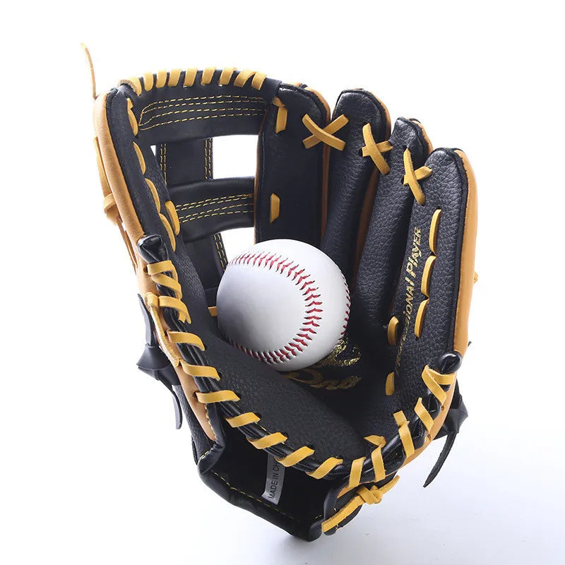Professional Genuine Leather Baseball Gloves – 11.5/12.5 Inch Mitt for Youth & Adult Softball Training