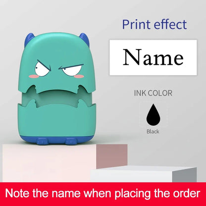 Custom Baby Name Stamp Kit - Reusable Waterproof Ink Stamp for Clothes, School Bags & Personal Items