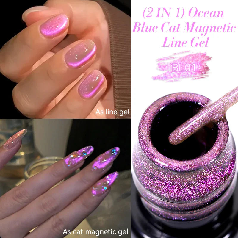 LILYCUTE 5ml Silver Metallic Liner Gel Polish – Super Bright UV Nail Art Stripe & Drawing Paint Varnish, Mirror Effect Graffiti Gel