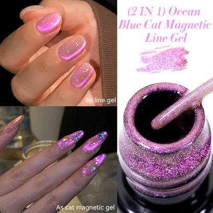 LILYCUTE 5ml Silver Metallic Liner Gel Polish – Super Bright UV Nail Art Stripe & Drawing Paint Varnish, Mirror Effect Graffiti Gel
