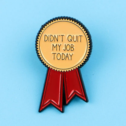 Today Ribbon Enamel Pin – Humorous Lapel Brooch for Backpack, Clothing & Accessories