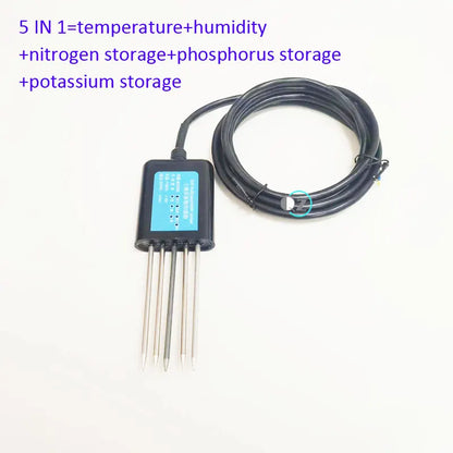 7-in-1 RS485 Modbus Soil Sensor – NPK, pH, EC, Temperature, Humidity & Moisture Tester for Agriculture