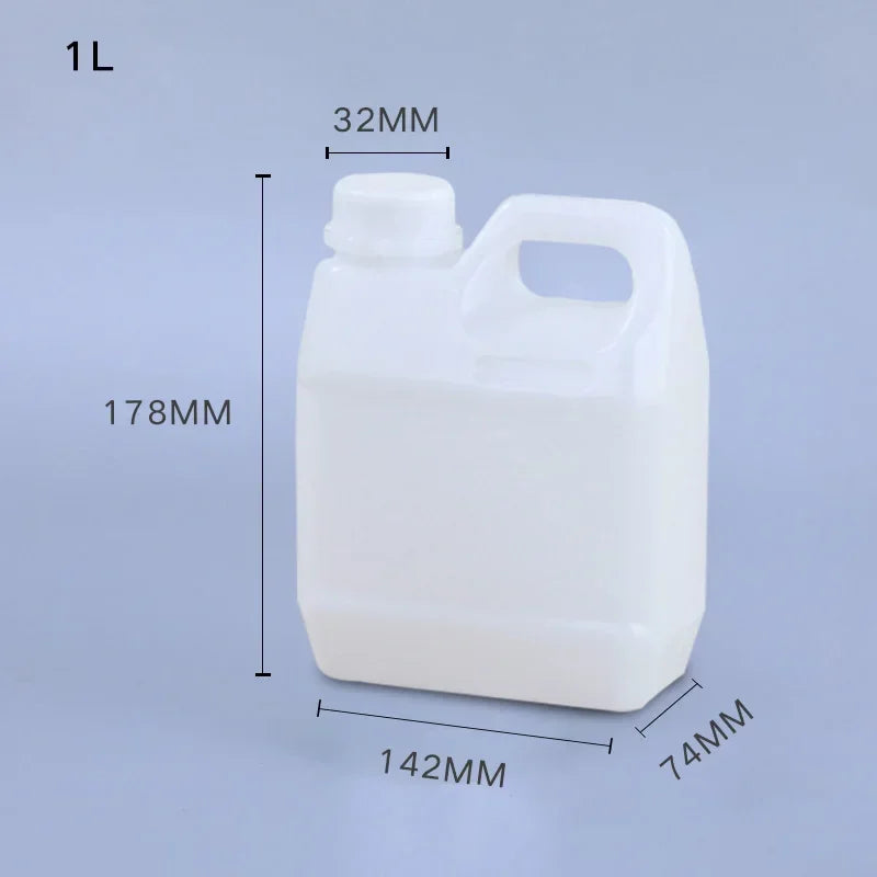 1000mL HDPE Refillable Plastic Bottle with Lid — Food Grade, Leakproof Container for Liquids, Agriculture & Pesticides, 1PCS