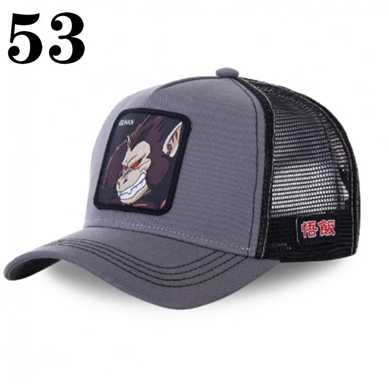Dragon Ball Anime Baseball Cap - Goku Vegeta Buu Mesh Hip Hop Hat for Summer Casual Wear