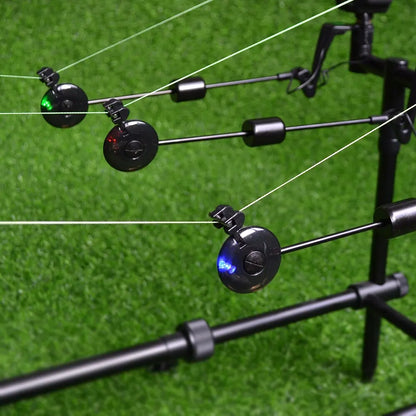 Hirisi LED Carp Fishing Swingers - 4 Color Drop Off Indicator Set in Zipped Case, Carp Fishing Equipment B2022