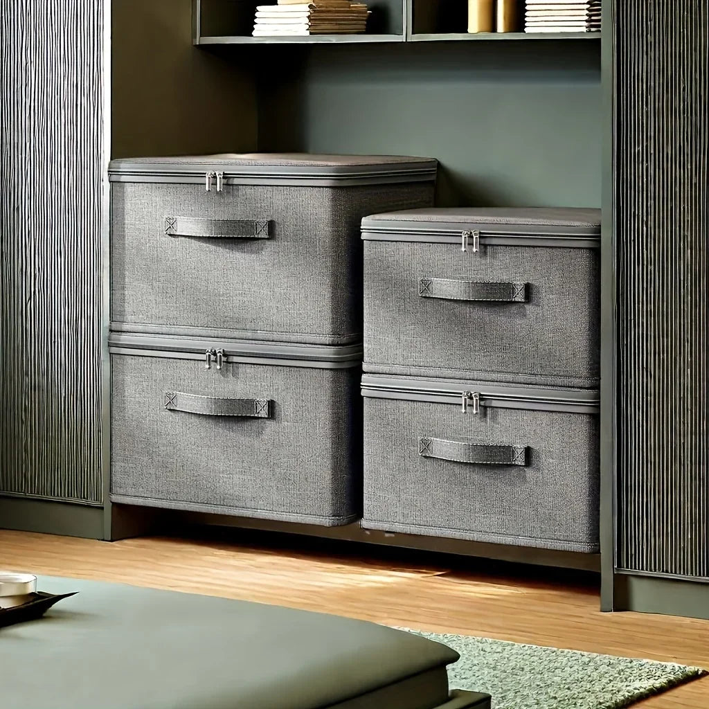 Large Capacity Storage Box with Compartments - Quilt, Bra and Underwear Organizer