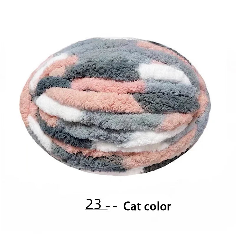 250g Extra Thick Ice Chenille Yarn Ball for Hand Knitting – Soft DIY Blanket, Cushion, Scarf & Pet Bed Yarn for Craft Projects