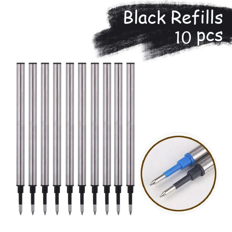 High-Quality Stainless Steel Ballpoint Pen – Business Signing Pen with Replaceable Refill for Office & School