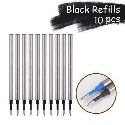 High-Quality Stainless Steel Ballpoint Pen – Business Signing Pen with Replaceable Refill for Office & School