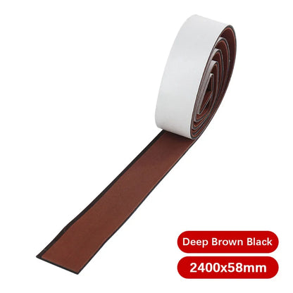 58x2400x5mm Brown EVA Foam Yacht Deck Mat – Imitated Teak Anti-Skid Boat Flooring Strip