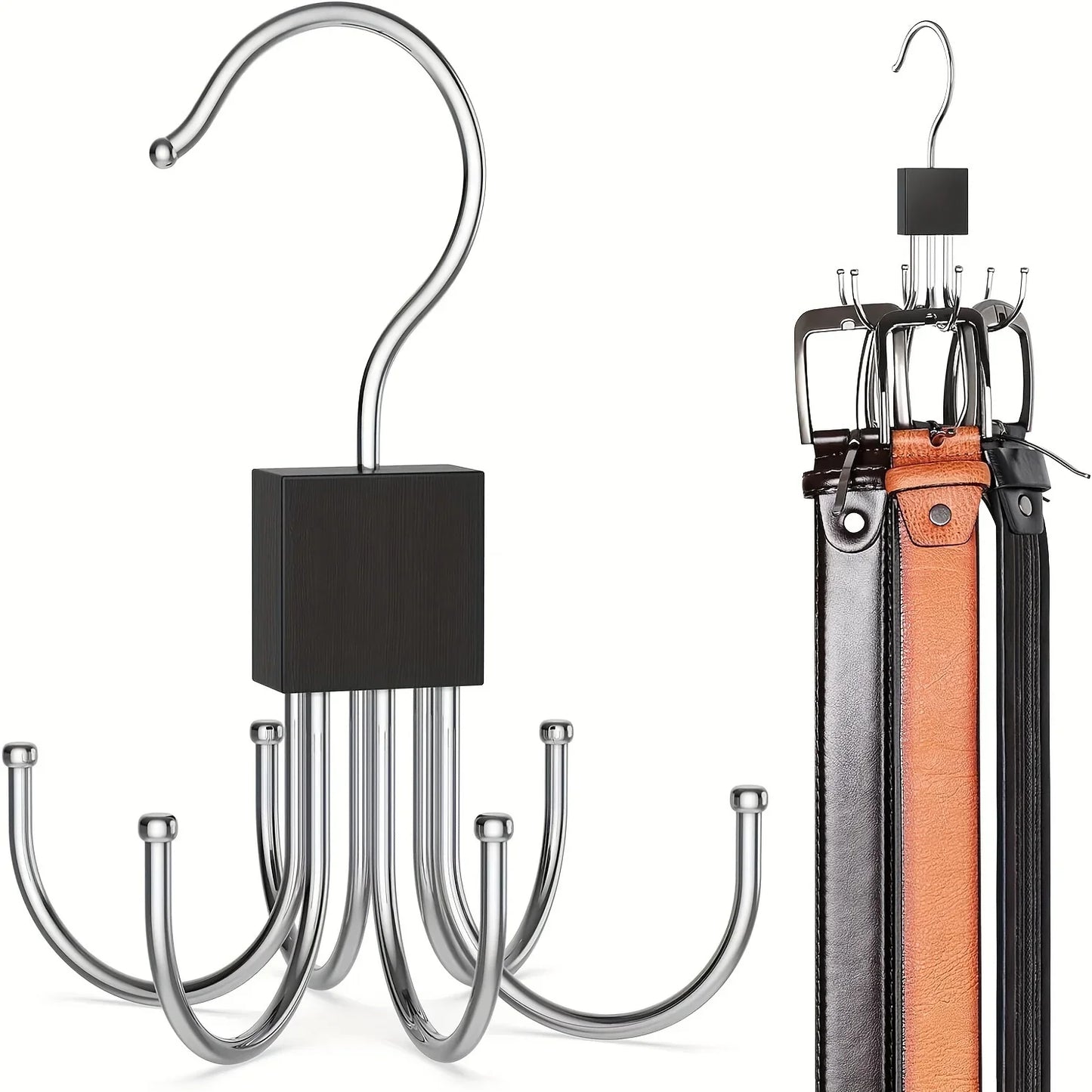 1/2 Piece Multifunctional Metal Hook – Multi-Claw Bag & Tie Storage for Scarves, Belts, and Home Organization