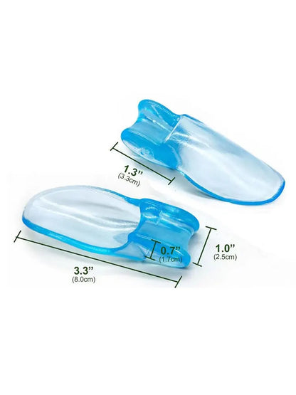 2PC Silicone Toe Splitter & Correction Device – Hallux Valgus Relief, Toe Sleeve for Large Foot Bone Separation, Manicure Tools