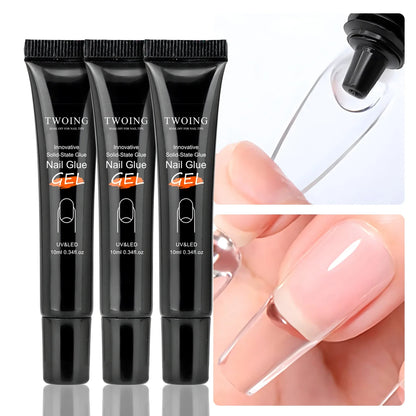 Solid Nail Glue for Press-On Nails – Acrylic Gel Adhesive for Manicure Extensions and Long-Lasting False Nails