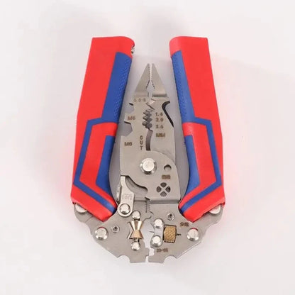 9-in-1 Multifunction Wire Stripping Pliers with Voltage Tester – Electrical Wire Stripper, Cutter & Crimper Tool for Maintenance & Repair