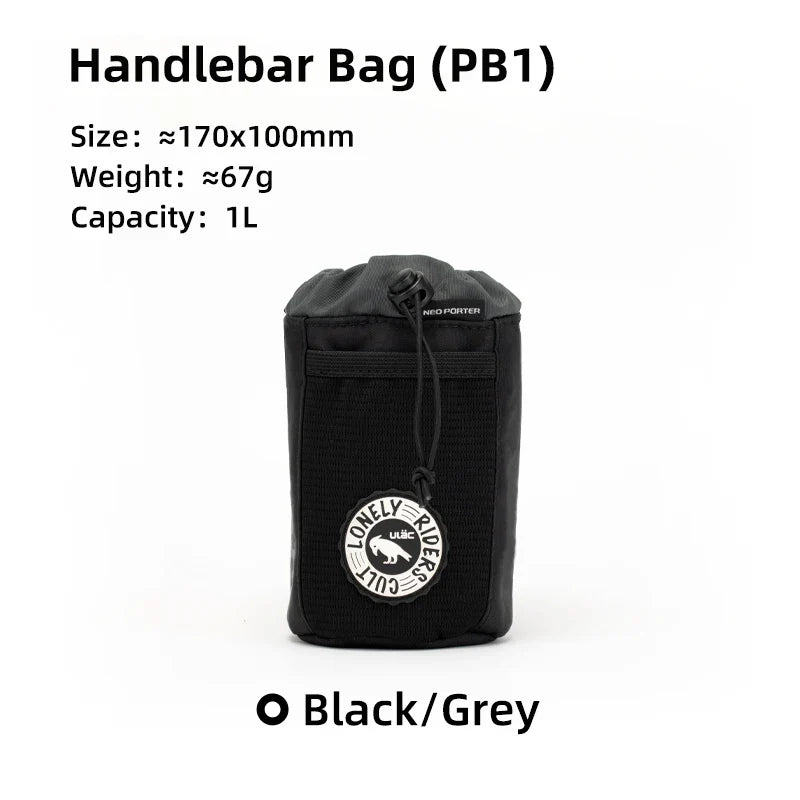 C-HOLD Bike Handlebar Stem Bag — Insulated Water Bottle & Snack Storage Pouch for Touring, Commuting, Bikepacking