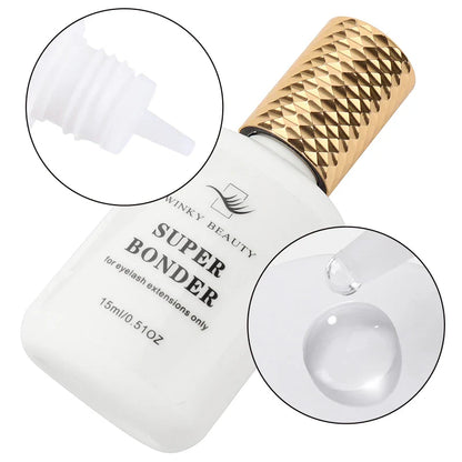 15ml Super Bonder Fixing Agent for Eyelash Extensions - Lash Primer, Glue Adhesive Hardener for Professional Use