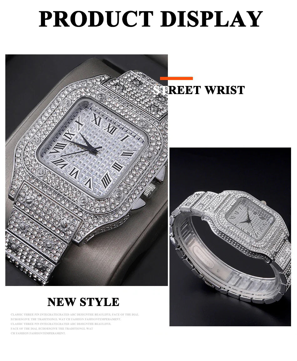 Luxury Silver Stainless Steel Quartz Watch for Men – Dainty Business Casual Wristwatch