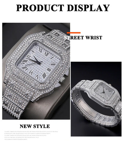 Luxury Silver Stainless Steel Quartz Watch for Men – Dainty Business Casual Wristwatch