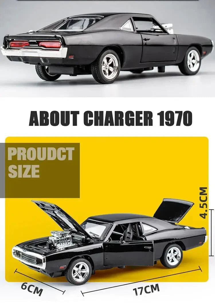 1:32 Challenger 1970 Classic Alloy Car Model – Diecast Toy Vehicle for Kids & Collector Decoration
