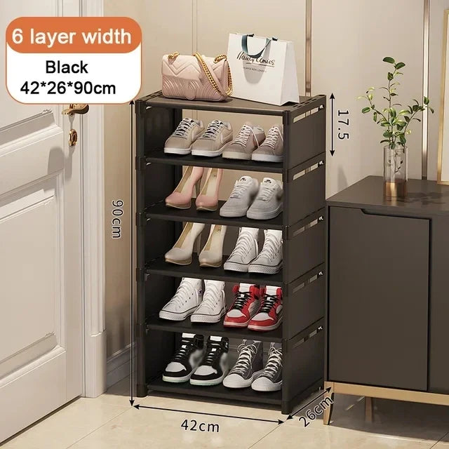 Stackable Shoes Rack Organizer – Multi-Layer Adjustable Shoe Cabinet for Space Saving Home Storage