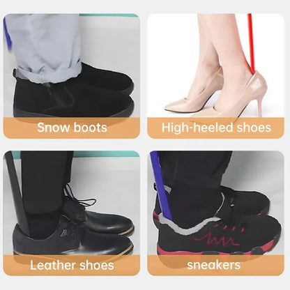 Extra Long Black Plastic Shoe Horn Spoon Shape - Flexible Shoe Lifter & Shoe Accessory
