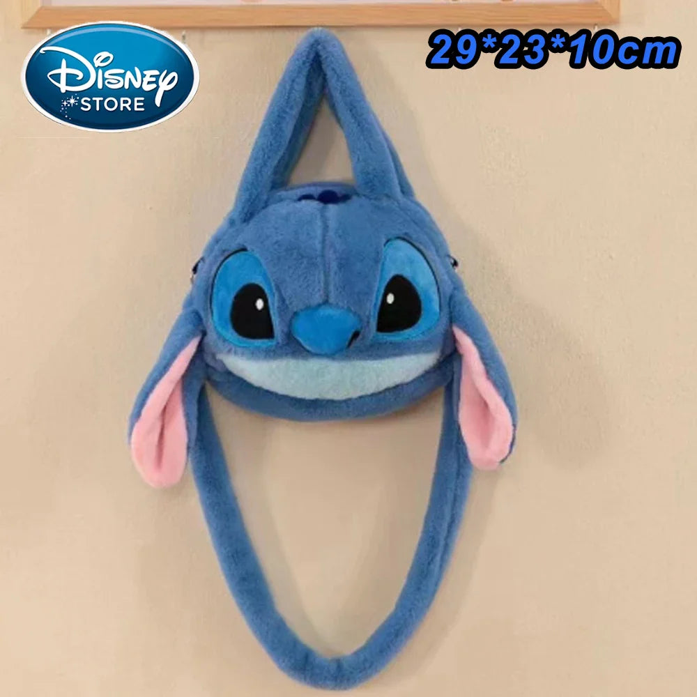 Disney Blue Stitch Plush Backpack – Large-Capacity Cartoon Bag for Kids & Kindergarten Gift