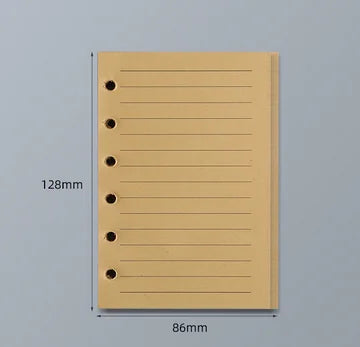 45 Sheets A5 A6 A7 Loose Leaf Notebook Refill – Spiral Binder Pages, Lined, Blank & Grid Craft Paper Stationery
