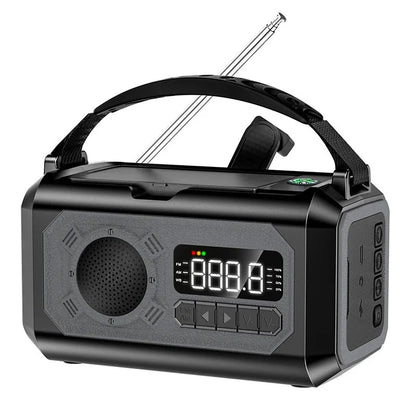 12000mAh AM/FM/NOAA Weather Radio – Solar Hand Crank Portable Emergency Radio with 2 Solar Panels, Reading Lamp for Camping