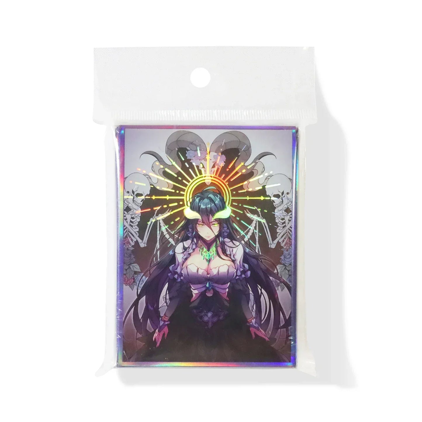 Albedo Holographic Card Sleeves 67x92mm — Anime Trading Card Protectors for PKM & MTG Standard Size