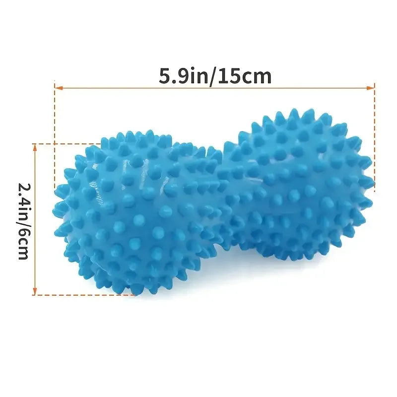 Peanut Massage Spiky Ball for Muscle Pain Relief, Foot Massager & Stress Relief Roller for Plantar Fasciitis