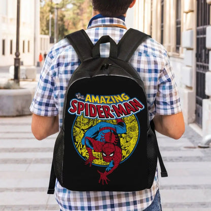 Custom Spider-Man Web Backpack – Water-Resistant School & College Bag for Men and Women