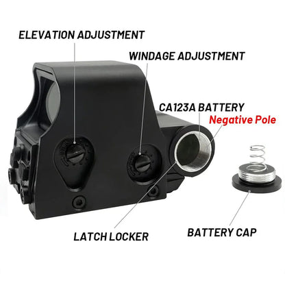 553 Holographic Sight – Red & Green Dot Optics Reflex Riflescope, Fits 20mm Rails, Ideal for Hunting Scopes
