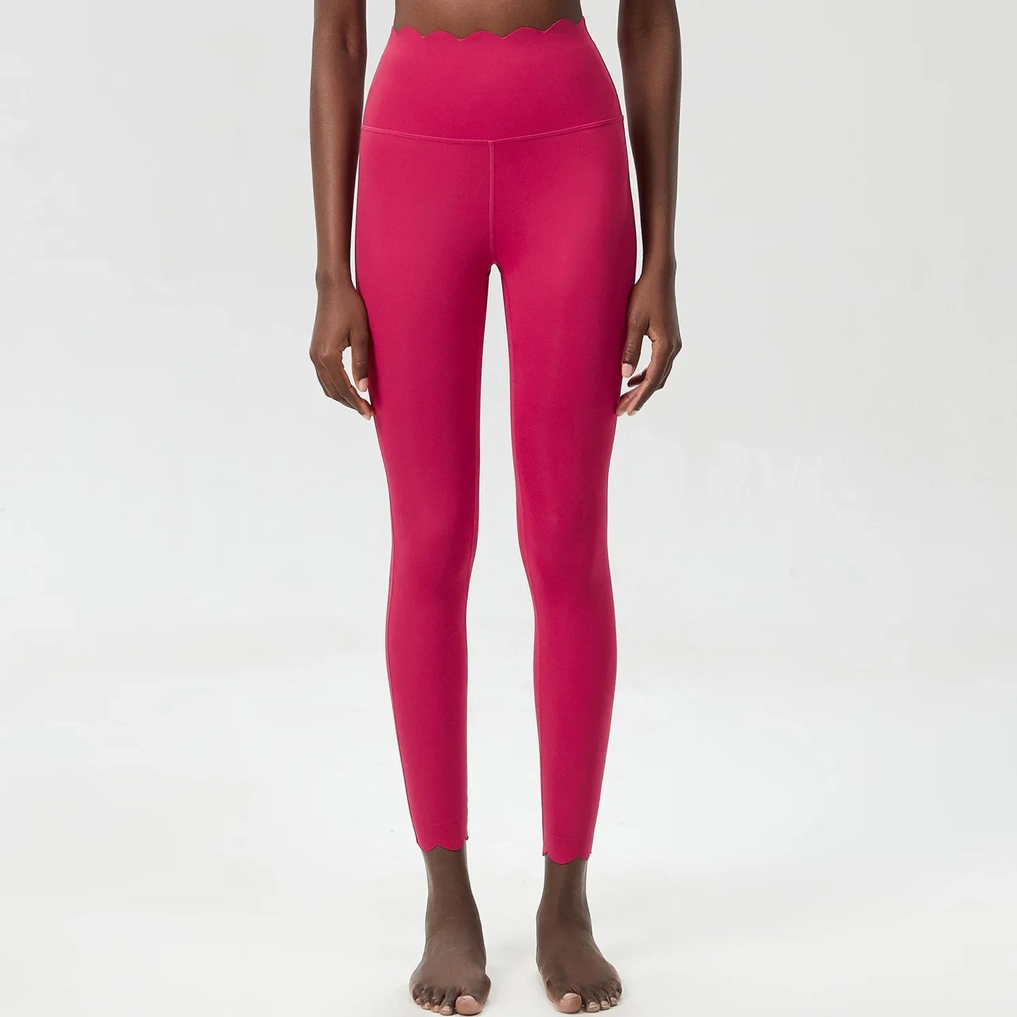 Women’s High Waist Sports Leggings – Solid Color Soft Yoga Pants & Breathable Gym Tights