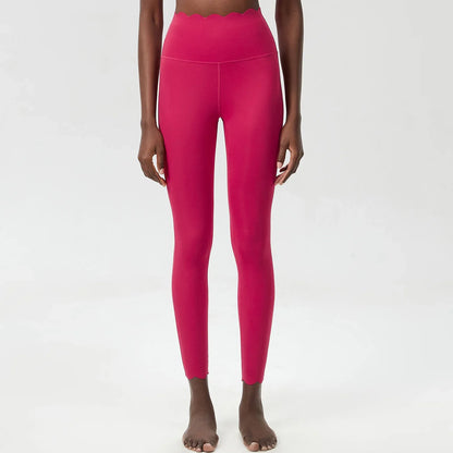 Women’s High Waist Sports Leggings – Solid Color Soft Yoga Pants & Breathable Gym Tights